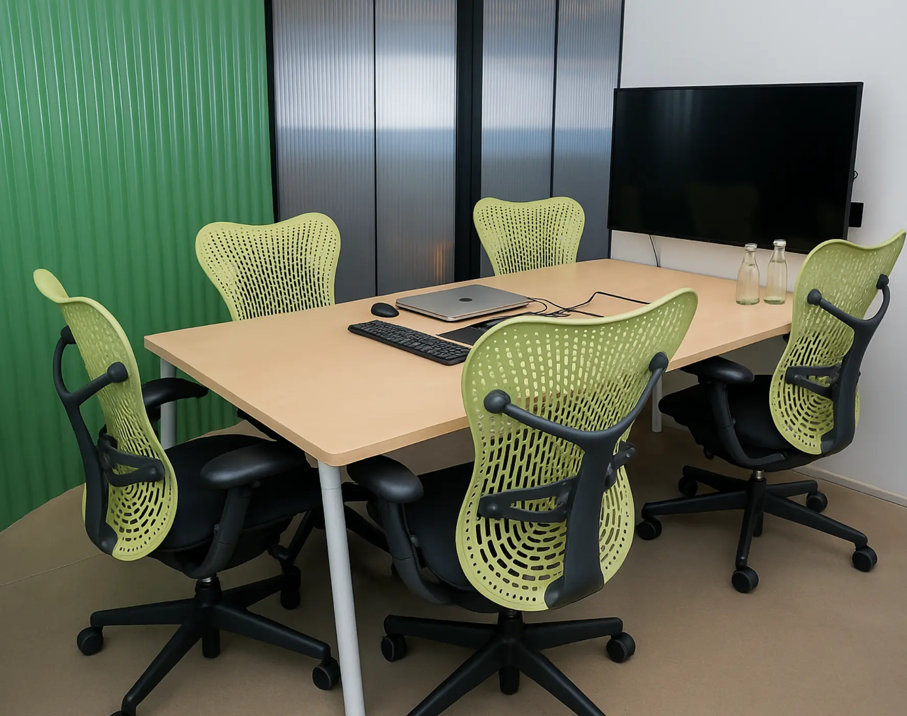 Flexible hot desk options at Wibes coworking space in Adajan