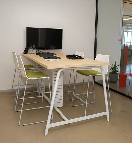 Spacious meeting room at Wibes Coworking Adajan