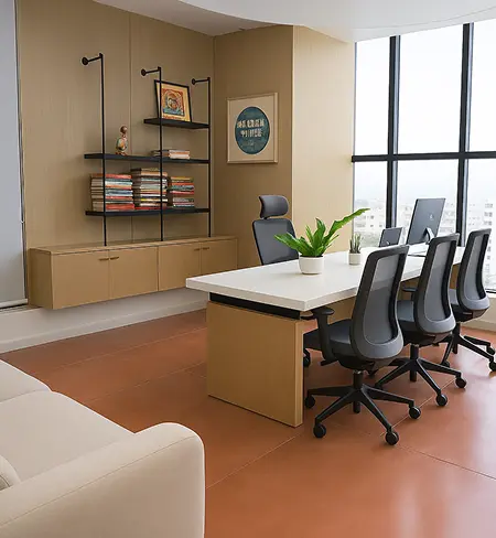 Community event space at Wibes Coworking Surat