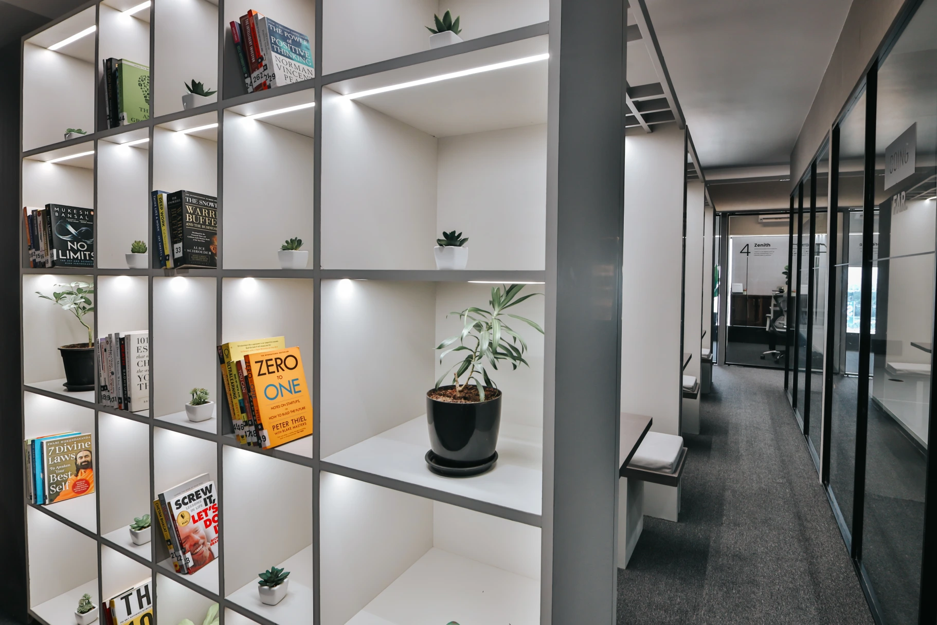 Modern office area with contemporary furniture